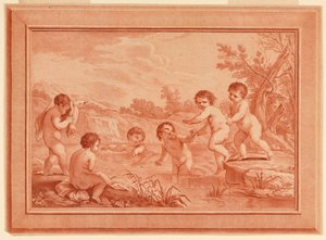 Meninos em jogo de Francesco Bartolozzi