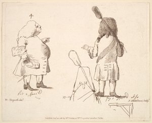Caricaturas de Lord Melcombe e Lord Winchelsea, 22 de dezembro de 1781. de Francesco Bartolozzi