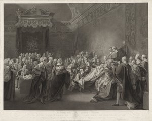 Dood van de Graaf van Chatham
A Morte do Conde de Chatham (título sobre o objecto) de Francesco Bartolozzi