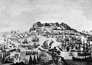 Gibraltar durante a Guerra da Independência Americana de Francesco Bartolozzi