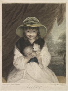 menina com gato Felina (título no objeto)