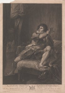 Sr. Kemble no Carácter do Rei Ricardo III - "Ricardo III", Acto V, Cena V de Francesco Bartolozzi