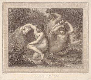 Ninfas e Diana a banhar-se de Francesco Bartolozzi