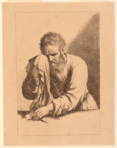 Velho Chorando, segundo desenho de Guercino