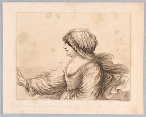 Retrato de uma mulher de Francesco Bartolozzi