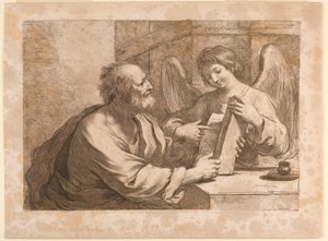 São Mateus com um anjo e livro de Francesco Bartolozzi