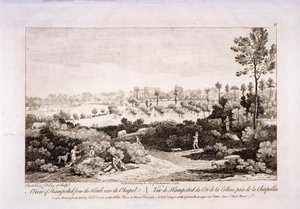 Vista de Hampstead Heath, Hampstead, Londres, 1752. de Francesco Bartolozzi