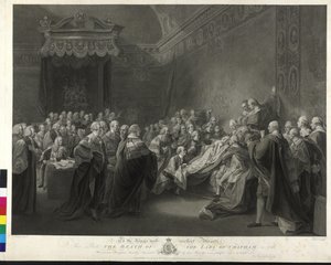 William Pitt A morte do Conde de Chatham de Francesco Bartolozzi