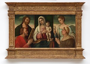Madonna e Criança com Santos e Doadores de Francesco Bissolo