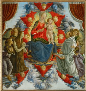 Madonna e a criança entre anjos - La Vierge et l