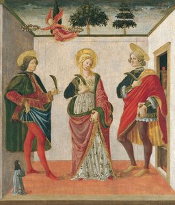 Santa Cecília entre São Valeriana e São Tibúrcio com um Doador