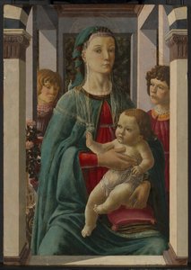 Virgem e Menino com dois anjos de Francesco Botticini