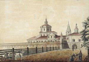 Mosteiro de St. Andronik em Moscou, década de 1780 de Francesco Camporesi