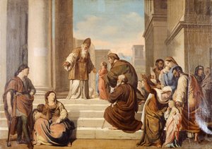 Apresentação no Templo, por Francesco Coghetti (1804-1875).