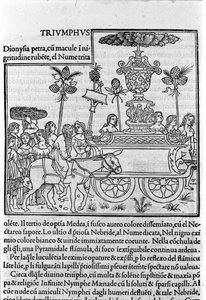 Gravura em "Hypnerotomachia Polyphili" (o sonho de Poliphila) pelo monge dominicano Francesco Colonna, Veneza de Francesco Colonna