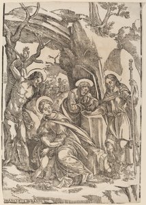 A Sagrada Família com São Sebastião e São Roque de Francesco Denanto