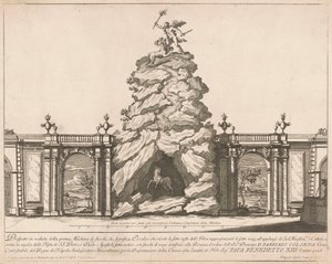 A Prima Macchina para a Chinea de 1726: Hércules e a Hidra de Francesco Faraone Aquila, after Alessandro Specchi
