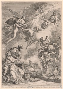 Papa Gregório Magno e São Vitale intercedendo pelas almas do purgatório de Francesco Fontebasso, after Sebastiano Ricci