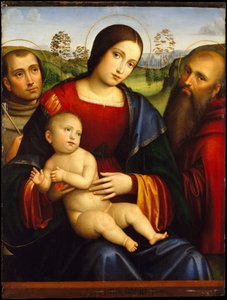 Madona com o Menino e os santos Francisco e Jerónimo de Francesco Francia