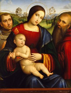 Madonna e criança com santos Francis e Jerome, ca. 1512-15.