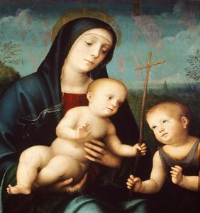 Madonna com Criança e São João Baptista, de Francesco Francia (1450-1517)