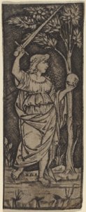 Figura Alegórica: Mulher com Espada e Esfera de Francesco Francia or Peregrino da Cesena