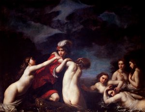 Hylas and the Nymphs Painting by Francesco Furini (1604-1646) Florence, Palazzo Pitti