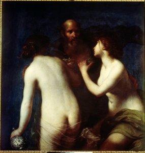 Loth e suas filhas Pintura de Francesco Furini (1604-1646) Século XVII Madrid, Museu do Prado.