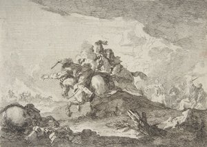 Carga de Cavalaria, meados do século XVIII.