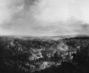 O primeiro dia da batalha de Friburgo, 3 de agosto de 1644