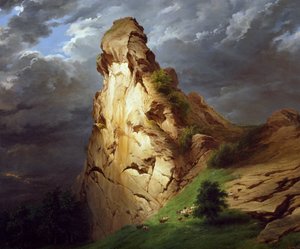 Fortaleza de Sepay perto de Viggiu, de Francesco Gonin (1808-1889), óleo sobre tela, 81x100 cm