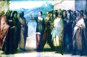 A Disputa de Santa Catarina de Alexandria (painel) de Francesco Granacci