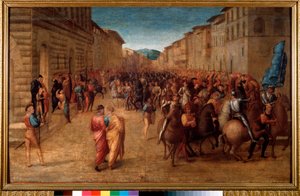 O rei de França Carlos VIII entrou em Florença em novembro de 1494 (Pintura