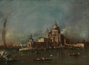 Vista de Santa Maria della Salute e da Dogana de Francesco Guardi