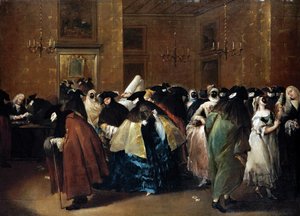 Casino (The Redoubt) em Veneza - Guardi, Francesco (1712-1793) - Óleo sobre tela - 77,5x107,5 - Coleção Privada de Francesco Guardi