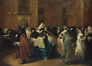 Casino Reduzido em Veneza de Francesco Guardi