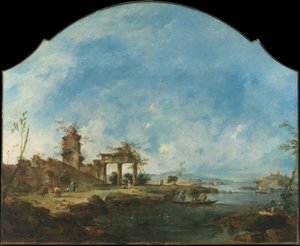 Paisagem fantástica de Francesco Guardi
