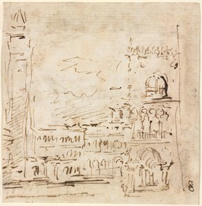 Praça San Marco com Palácio dos Doges, 1773-1778. de Francesco Guardi