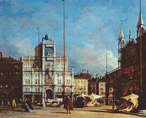 A Torre do Relógio, Veneza, c.1760 de Francesco Guardi