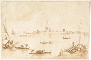 A Fortaleza de San Andrea da Lagoa de Francesco Guardi