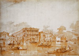 O Grande Canal com o Ca "Pesaro de Francesco Guardi
