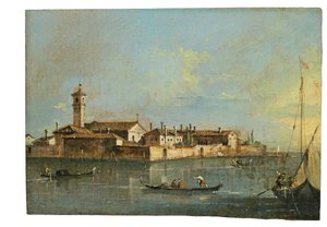 A ilha de Lazzaretto Vecchio, Veneza de Francesco Guardi