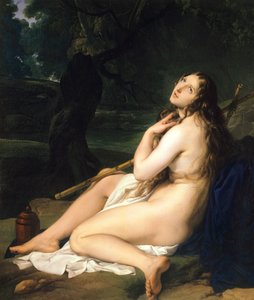 Penitente Santa Maria Madalena, de Francesco Hayez (1791-1882), óleo sobre tela de Francesco Hayez