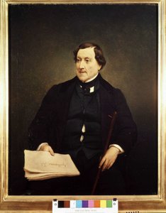 Retrato de Gioacchino Rossini (1792-1868) - por Hayez, Museu Brera, Milão de Francesco Hayez