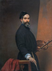 Auto-retrato aos cinquenta e sete anos de Francesco Hayez