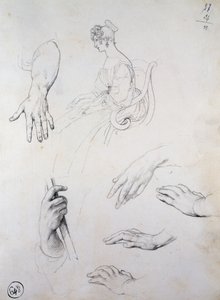 Estudo para Retrato de Cristina Trivulzio Belgiojoso de Francesco Hayez
