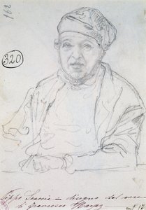Estudo para retrato do seu irmão de direito Pippo Scaccia de Francesco Hayez