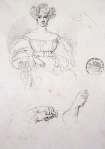 Estudo para retrato de mulher de Francesco Hayez