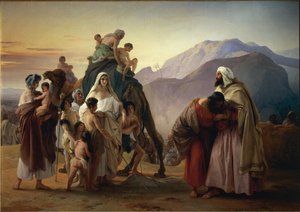 A Reconciliação de Jacob e Esaú (óleo sobre tela de Francesco Hayez