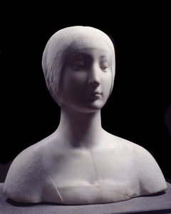 Busto de uma jovem chamada Beatrice d "Aragon. Escultura de mármore atribuída a Francesco da Laurana de Francesco Laurana